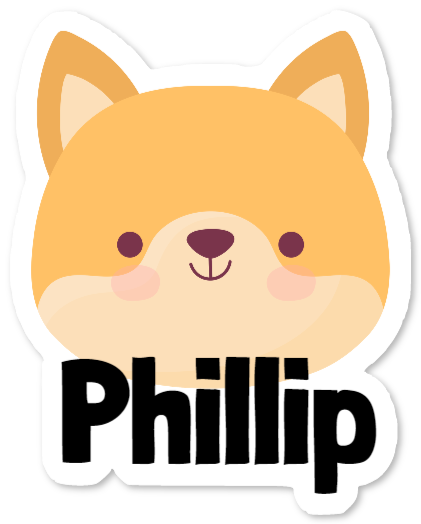 Wall sticker with fox and name – Phillip