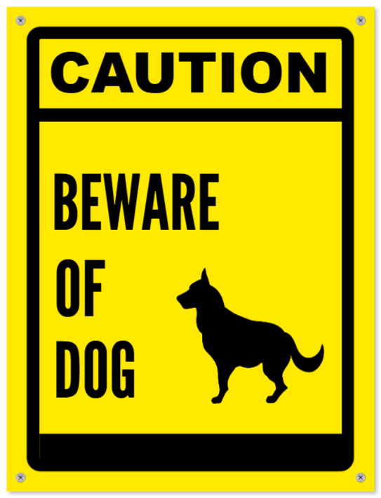 dog signsthatPlastic sign Engraving